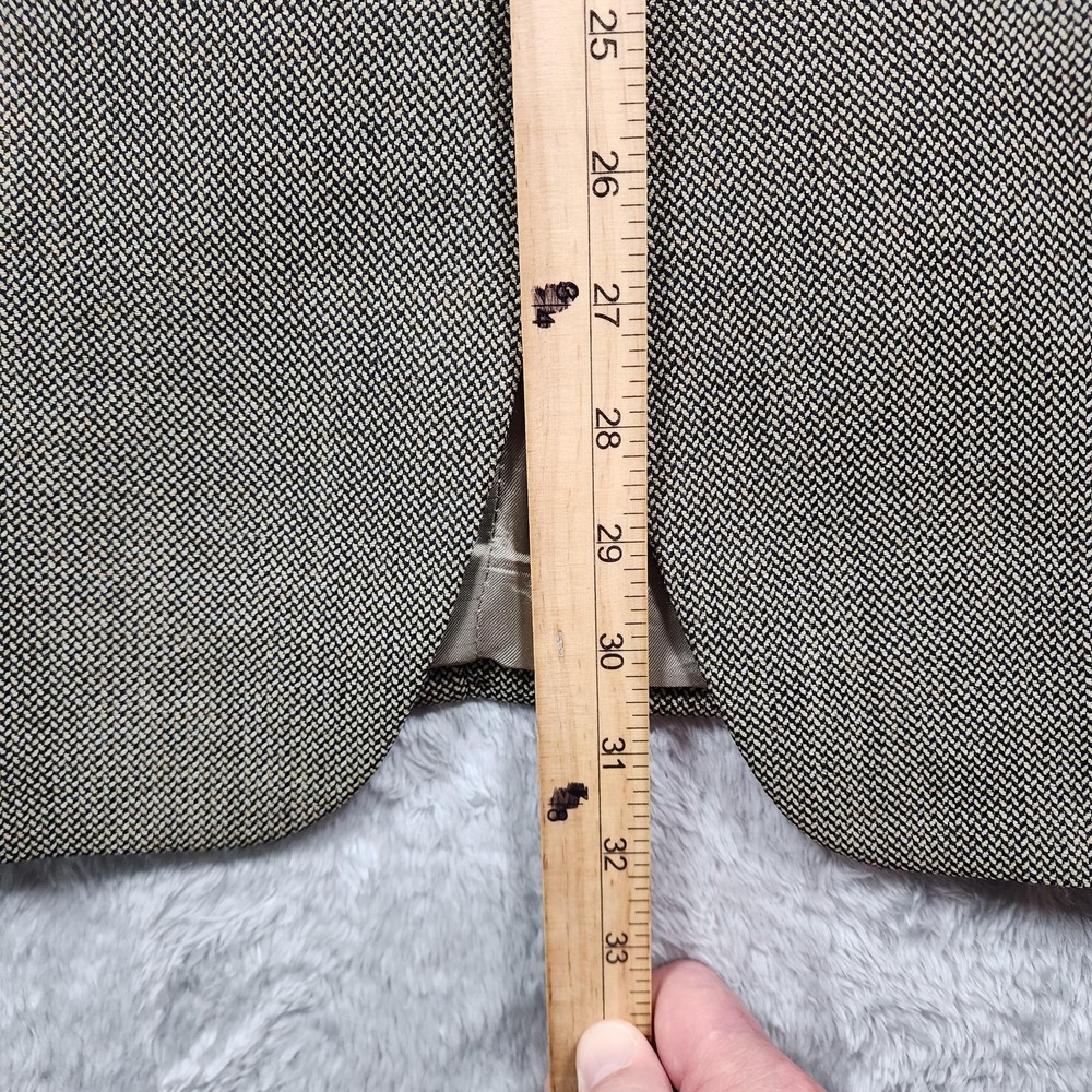 Ralph Lauren Blazer Mens 44R Brown Houndstooth Wool Tweed Sport Coat Canada - Picture 11 of 13